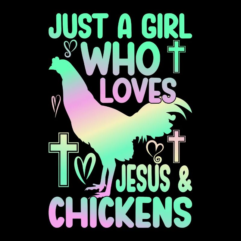 Jesus And Chickens Farmer Lover Farmer