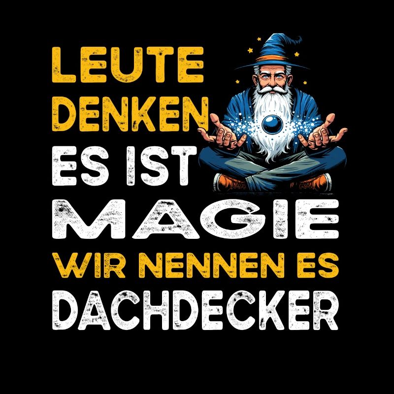 People Thinking Magic Roofer Construction Worker