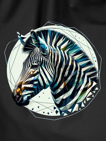 Zebra in polygon illustration