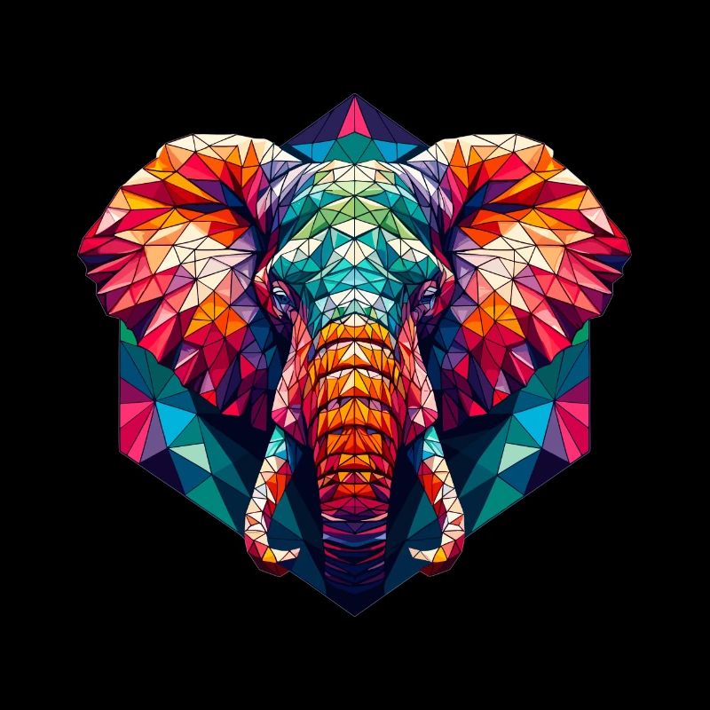 Éléphant dans l’illustration polygonale