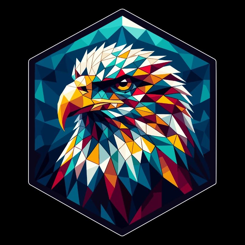 White-tailed eagle in polygon representation