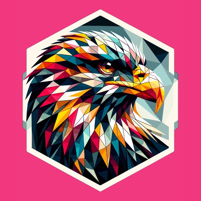 White-tailed eagle in polygon representation