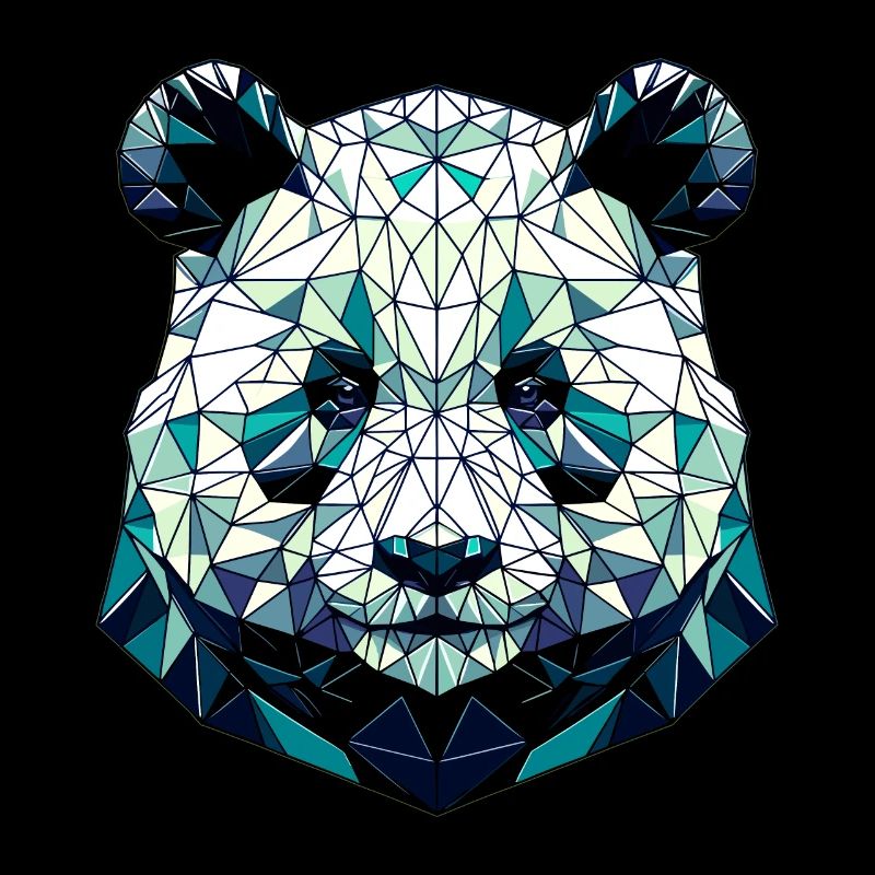 Panda dans la représentation polygonale