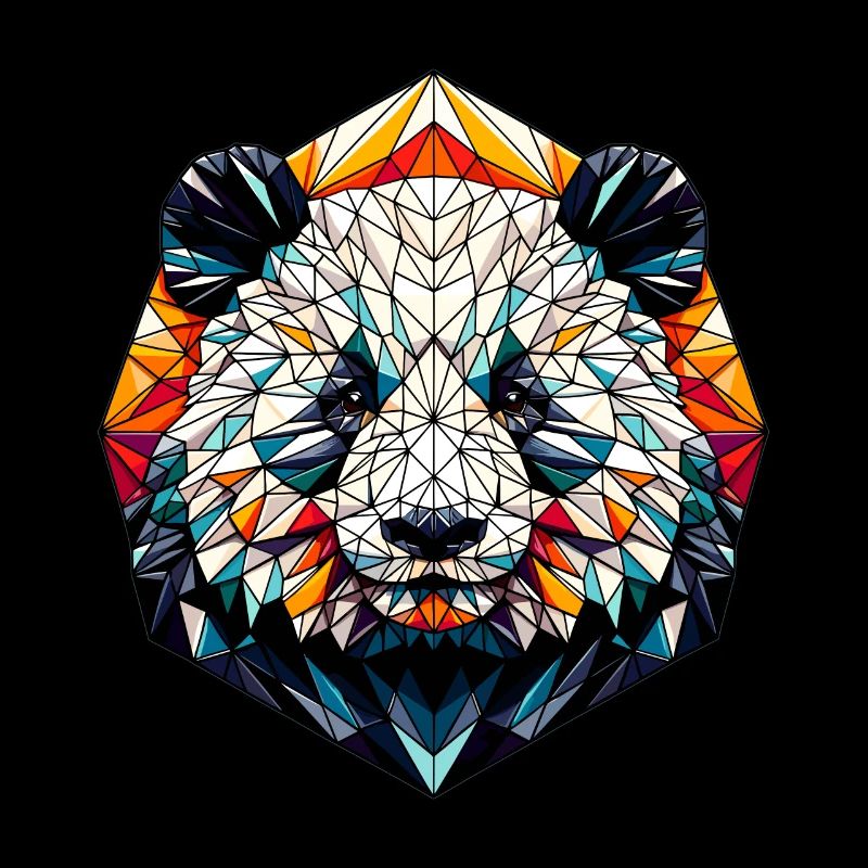 Panda dans la représentation polygonale