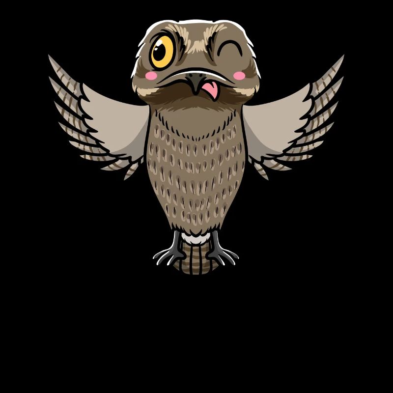 Tagschläfer Vogel Kawaii Emoticon
