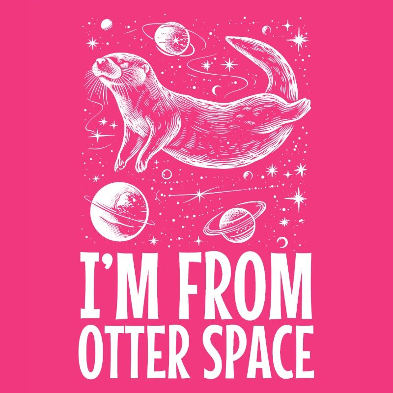Otter Space Funny Otter Astronaut