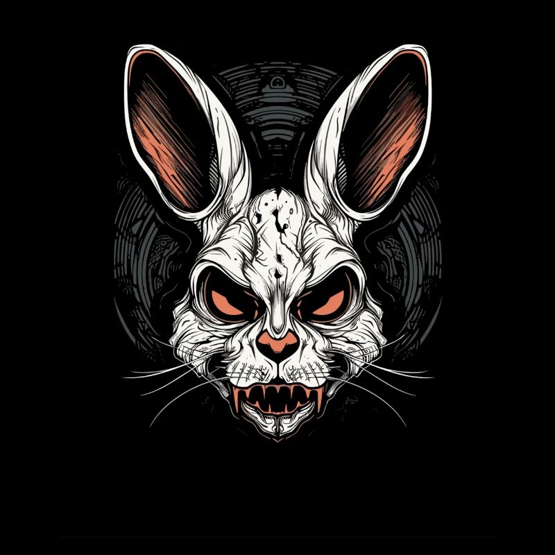 Creepy Skull Evil Bunny Horror Bunny
