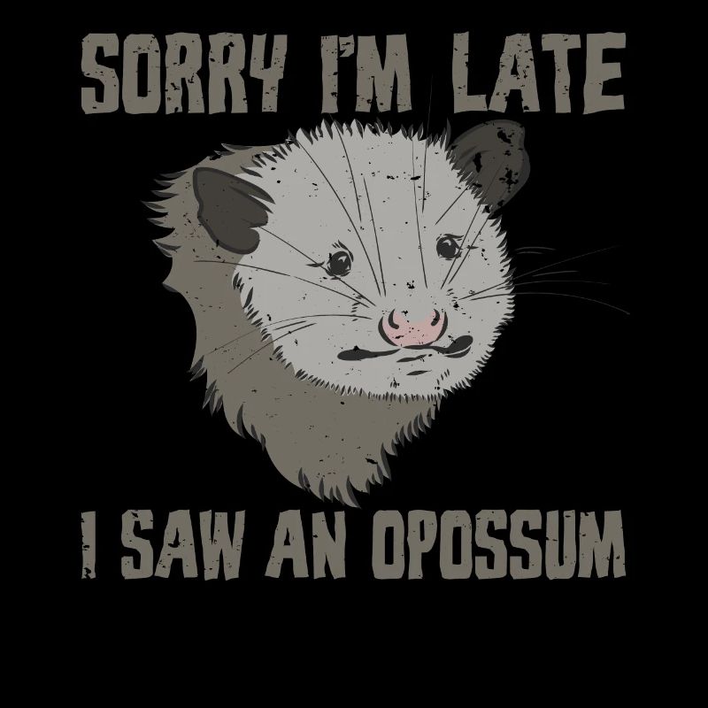 Opossum Opossum lustig tut mir leid, dass ich spät dran bin