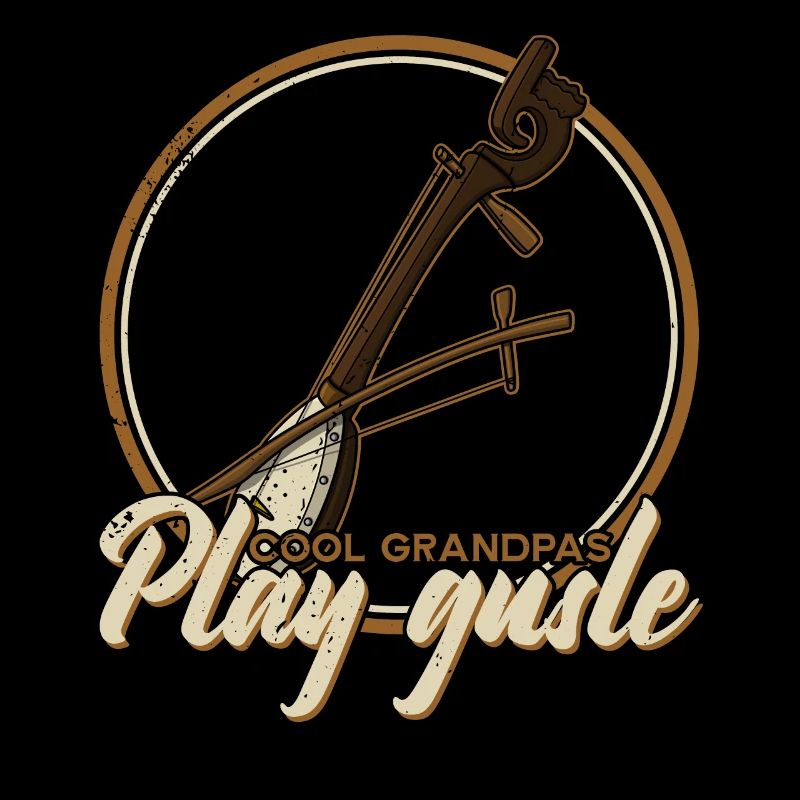 Cool grandpas play gusle Retro Serbien Balkan