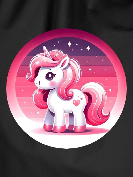 Einhorn in rosa Comicstyle