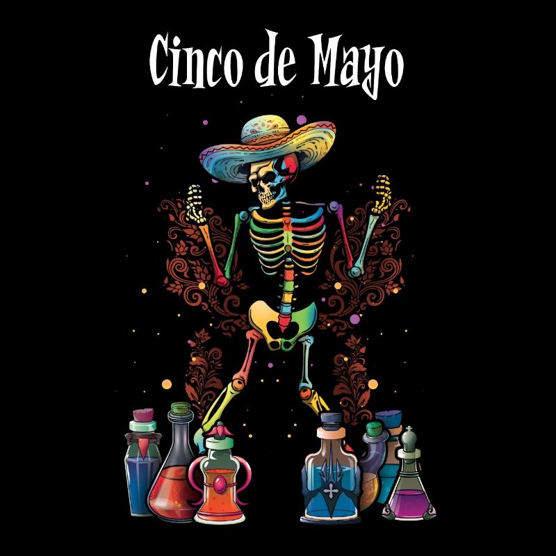 Cinco De Mayo Squelette Partying Muertos
