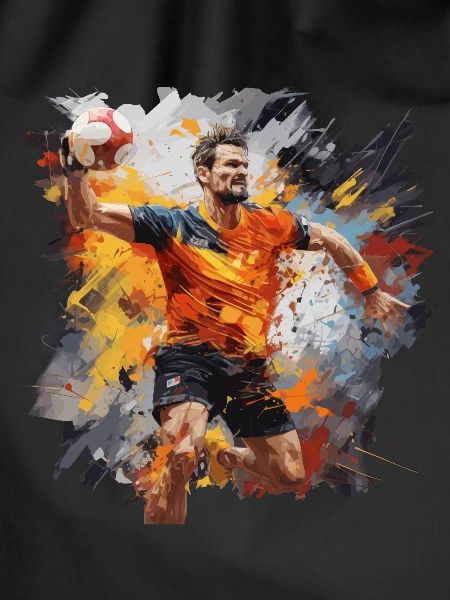 Handball. Player. Watercolour.