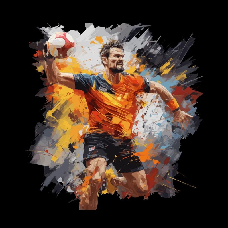 Handball. Player. Watercolour.