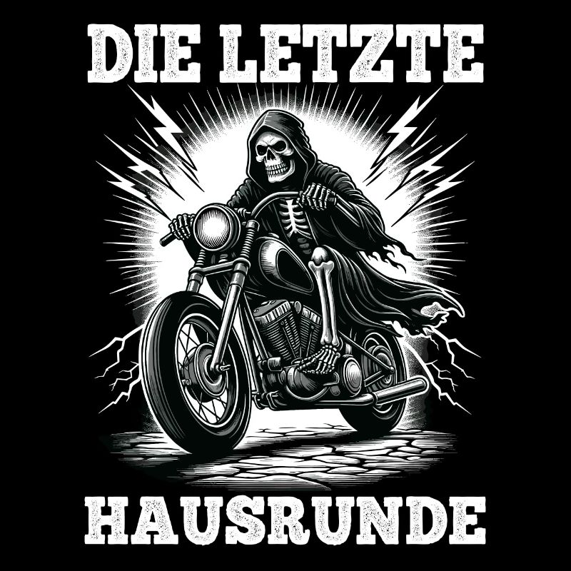 Skeleton Biker The Last House Lap Motorcycle Fan