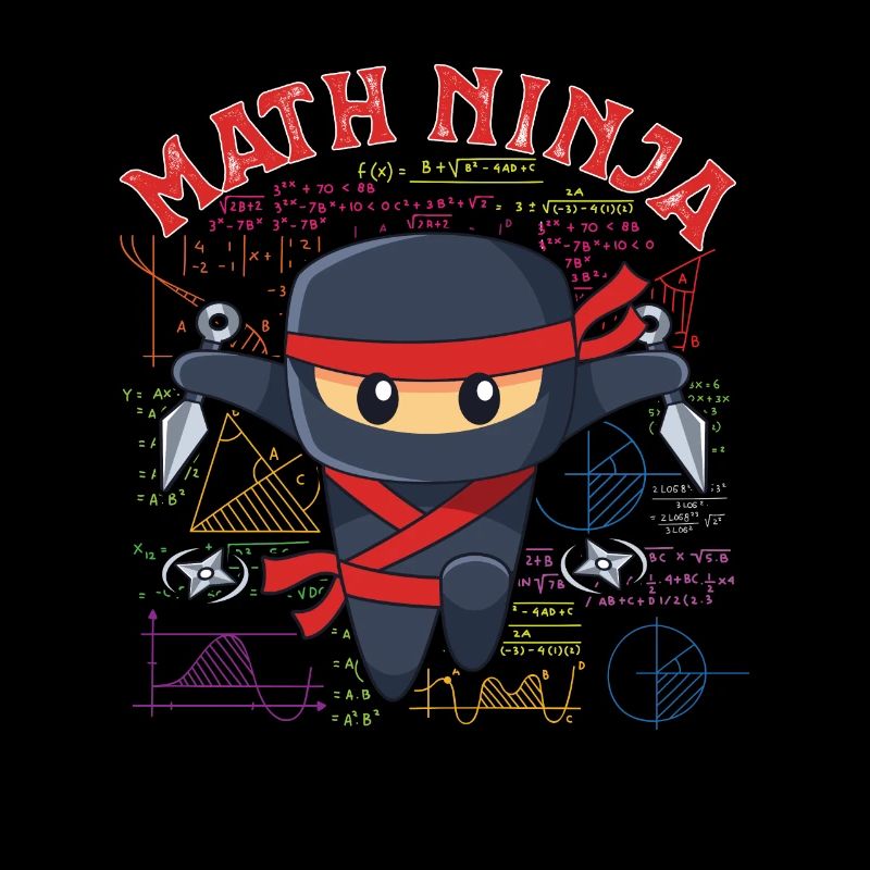 Funny Math Ninja Mathematics Geek Numbers
