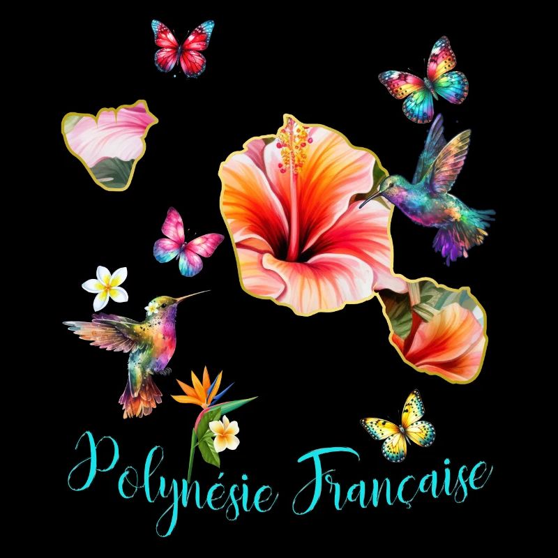 French Polynesia Hummingbird Hibiscus