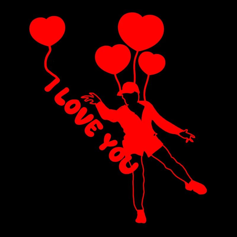 Ich liebe dich rote herz Luftballons