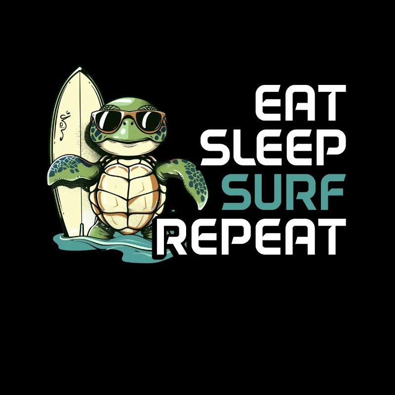 Eat Sleep Surf Repeat Schildkröte