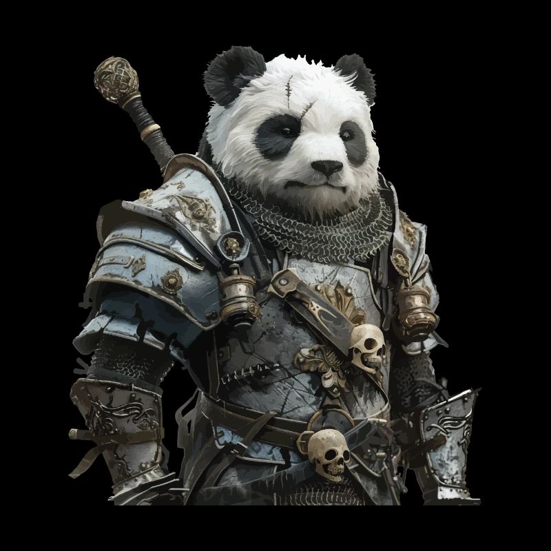Panda Knight Middle Ages