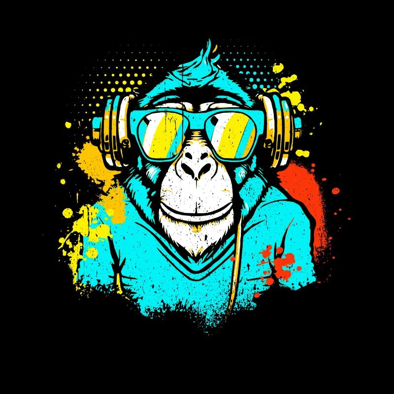 DJ Monkey Music Party Fun Sunglasses Monkey Headph