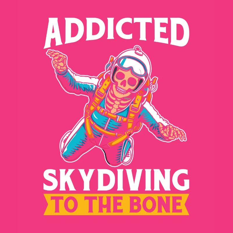 Parachutist Skydiving Skeleton