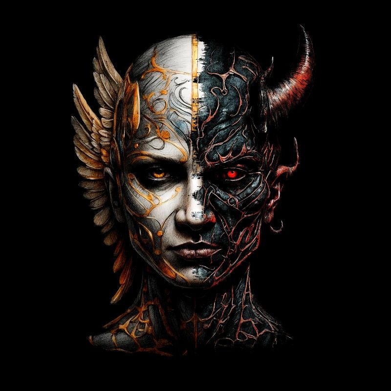 Angel and Devil Face