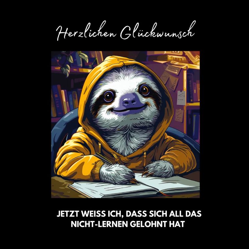Sloth Graduation Saying Learning Congratulations