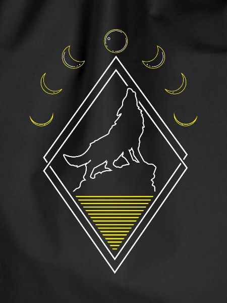 Wolf Abstract Moon Phases