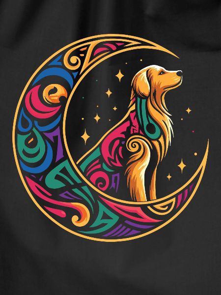 Golden Retriever Tribal Moon