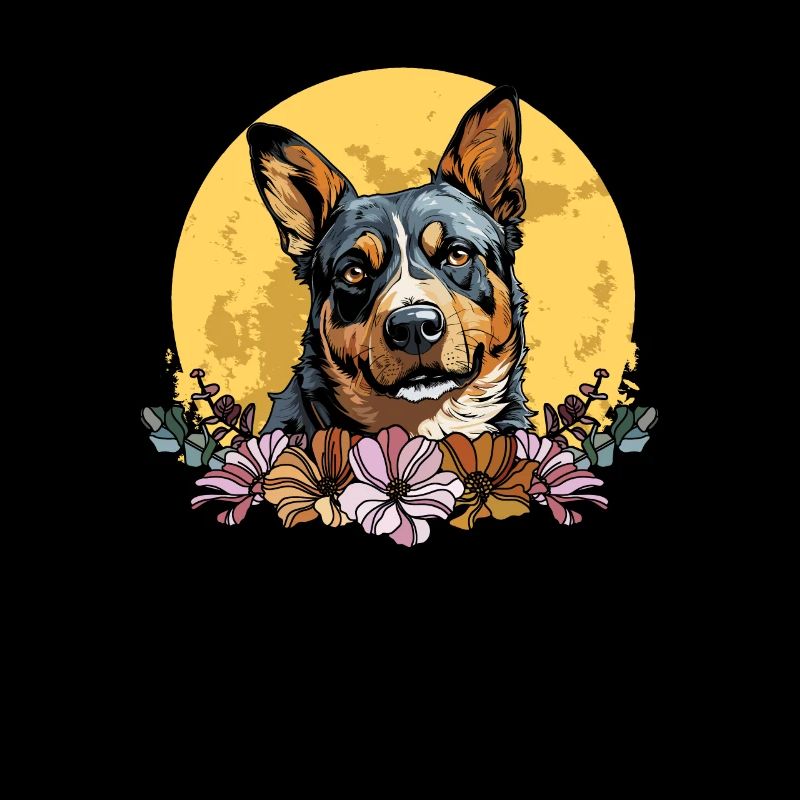 Fleurs sauvages de chien de bouvier australien