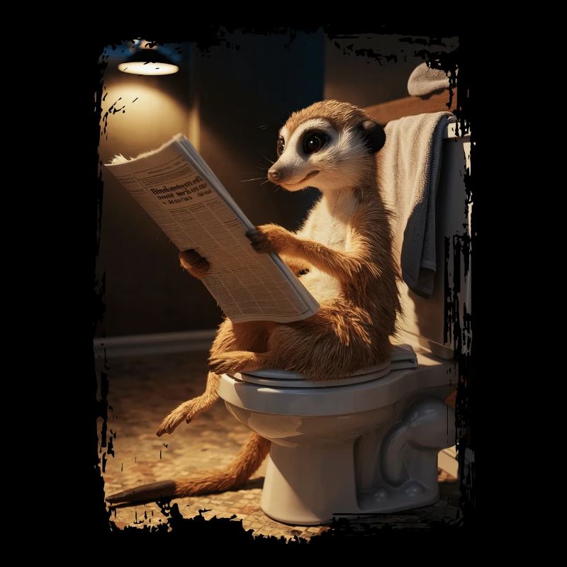 Erdmännchen-Toilette Geschenk