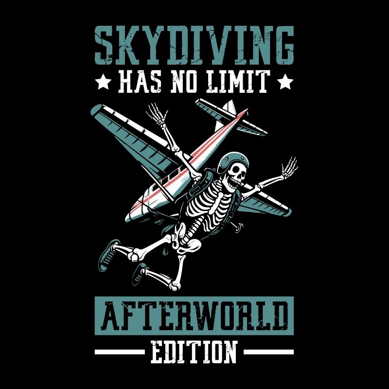 Parachutist Skydiving Skeleton