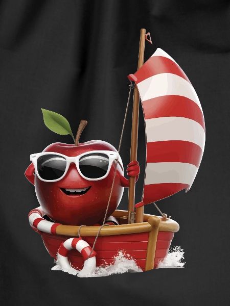 Obst Apfel Bootfahren Geschenk