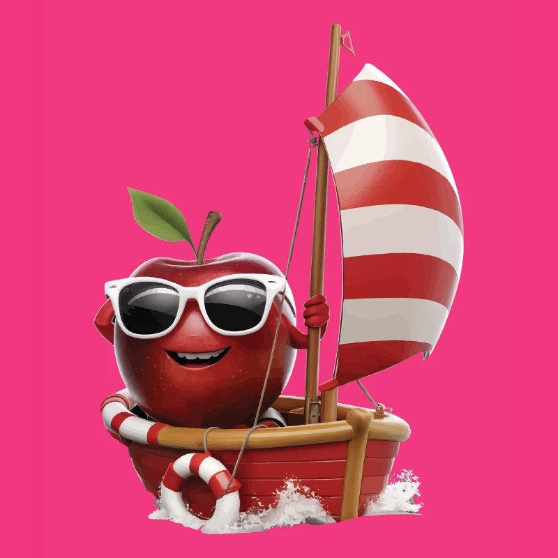 Obst Apfel Bootfahren Geschenk