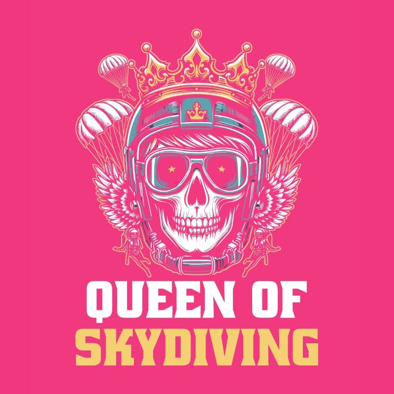 Parachutist Skydiving Skull