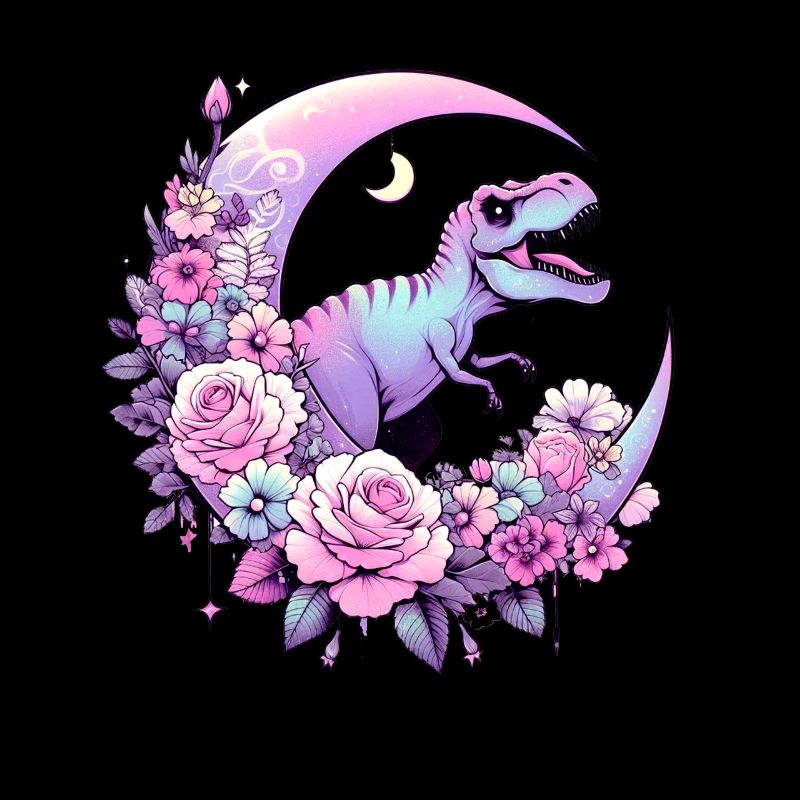 Pastell Goth T-Rex Kawaii Ästhetischer Gruseliger