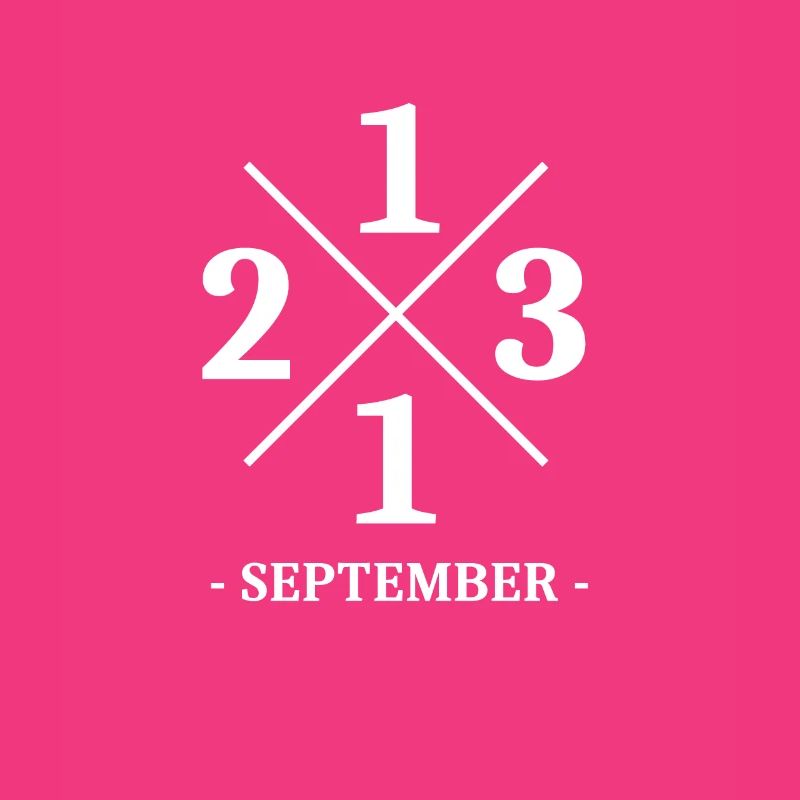 Minimal Geburtstag September 2013 - Simple