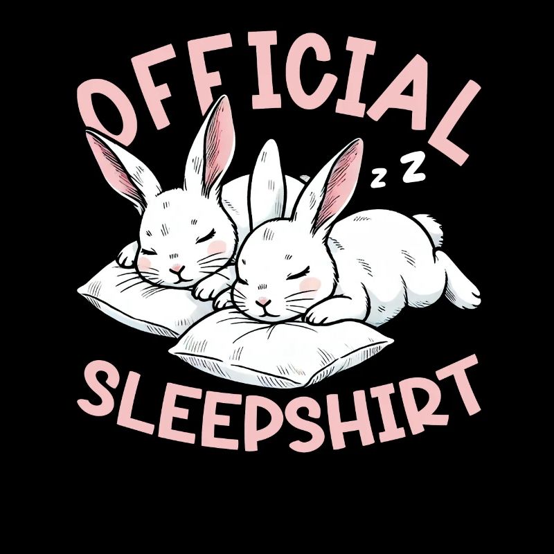 Official Sleeping Shirt Funny Rabbit Rabbit
