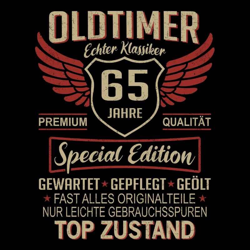 65. Geburtstag 65 Jahre Einzigartiger Oldtimer