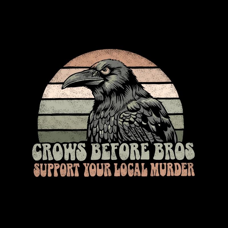 Halloween Crow Saying Crows Before Bros Gift