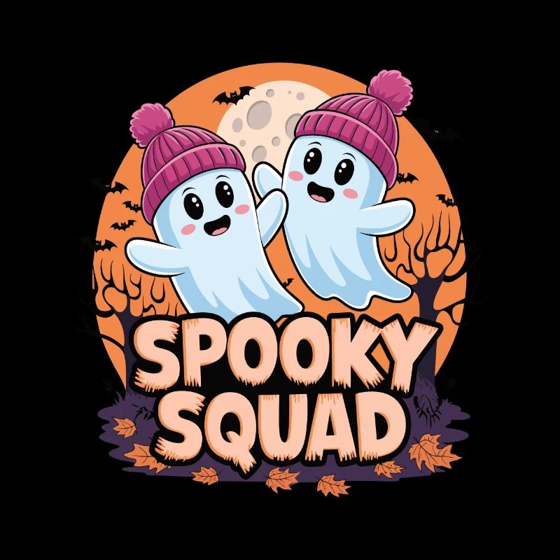 Halloween Spooky Squad Ghost with Hat