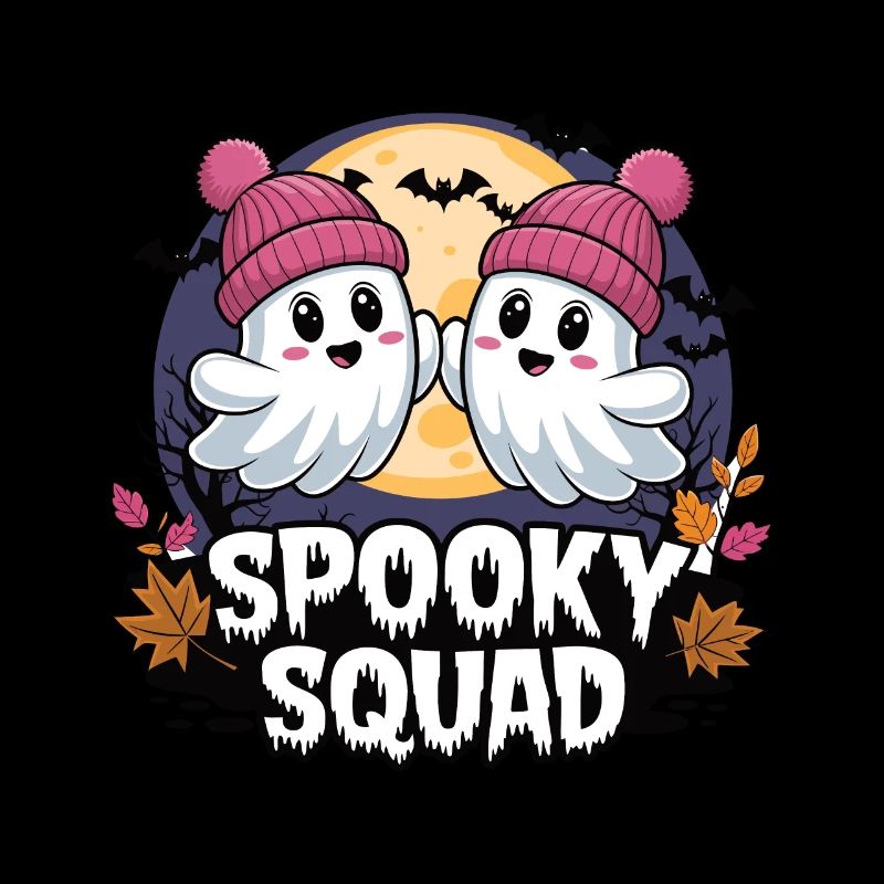 Halloween Spooky Squad Ghost with Hat