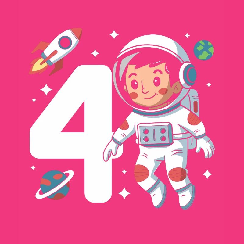 4e anniversaire astronaute aventure spatiale pour les garçons