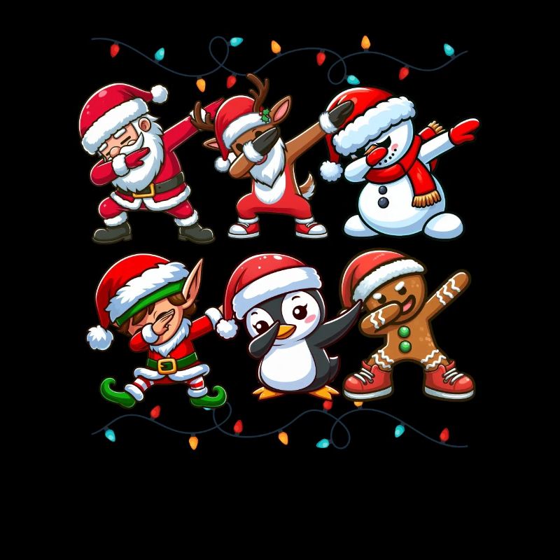 Dabbing Père Noël Elfe Équipe de Noël Garçons Filles