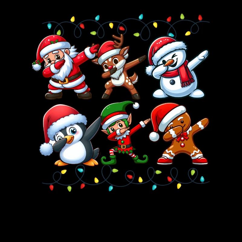 Dabbing Père Noël Elfe Équipe de Noël Garçons Filles