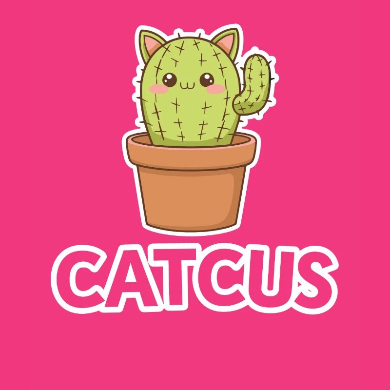 Catcus Cactus Cat Cute Cat Funny Pun