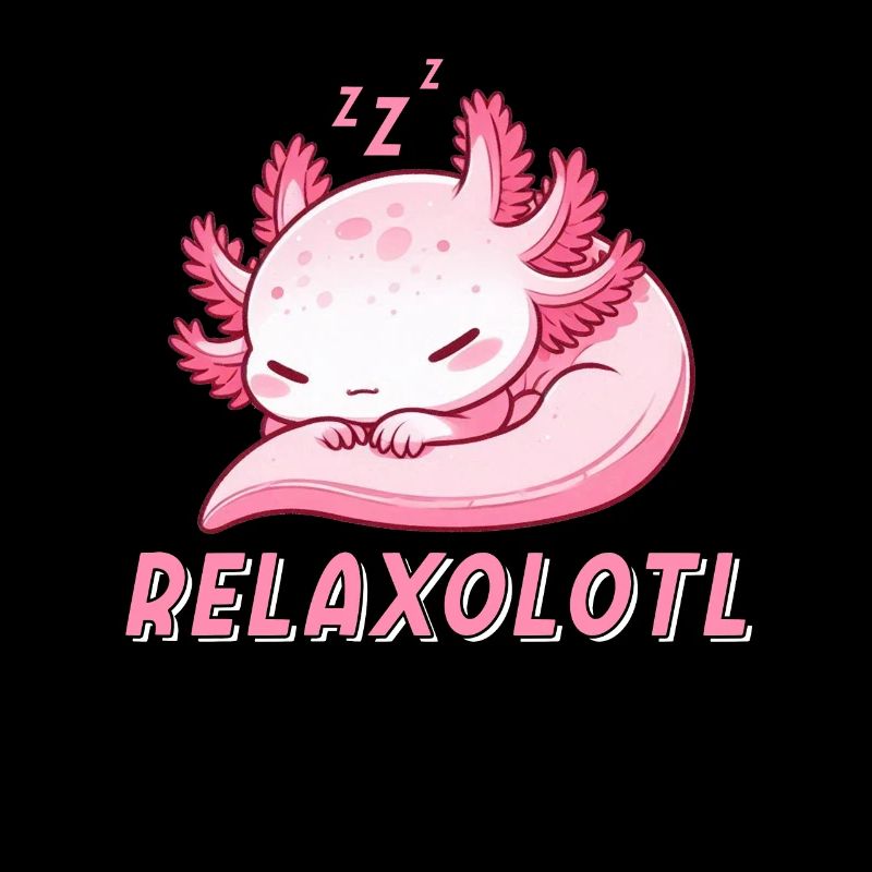 Relaxolotl Axolotl Late Riser Sleeping Chilling
