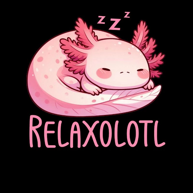 Relaxolotl Axolotl Late Riser Sleeping Chilling