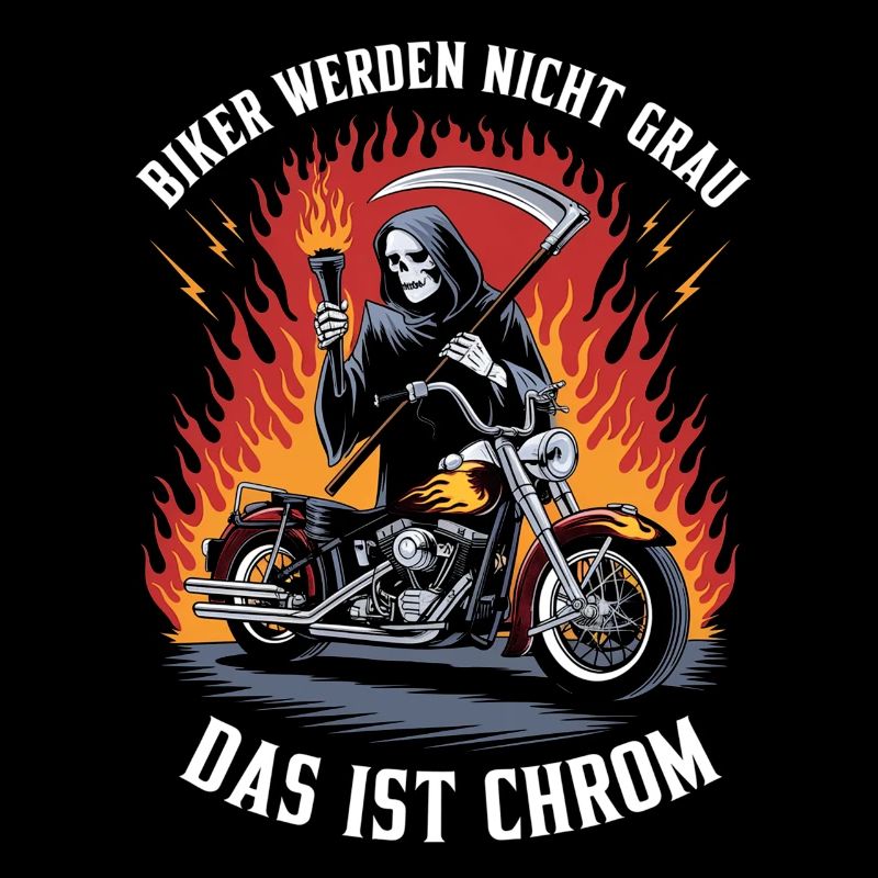 Werden Nicht Grau Das Ist Chrom Motorradfahrer