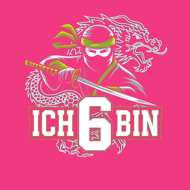 Ich Bin 6 Ninja Geburtstagsshirt